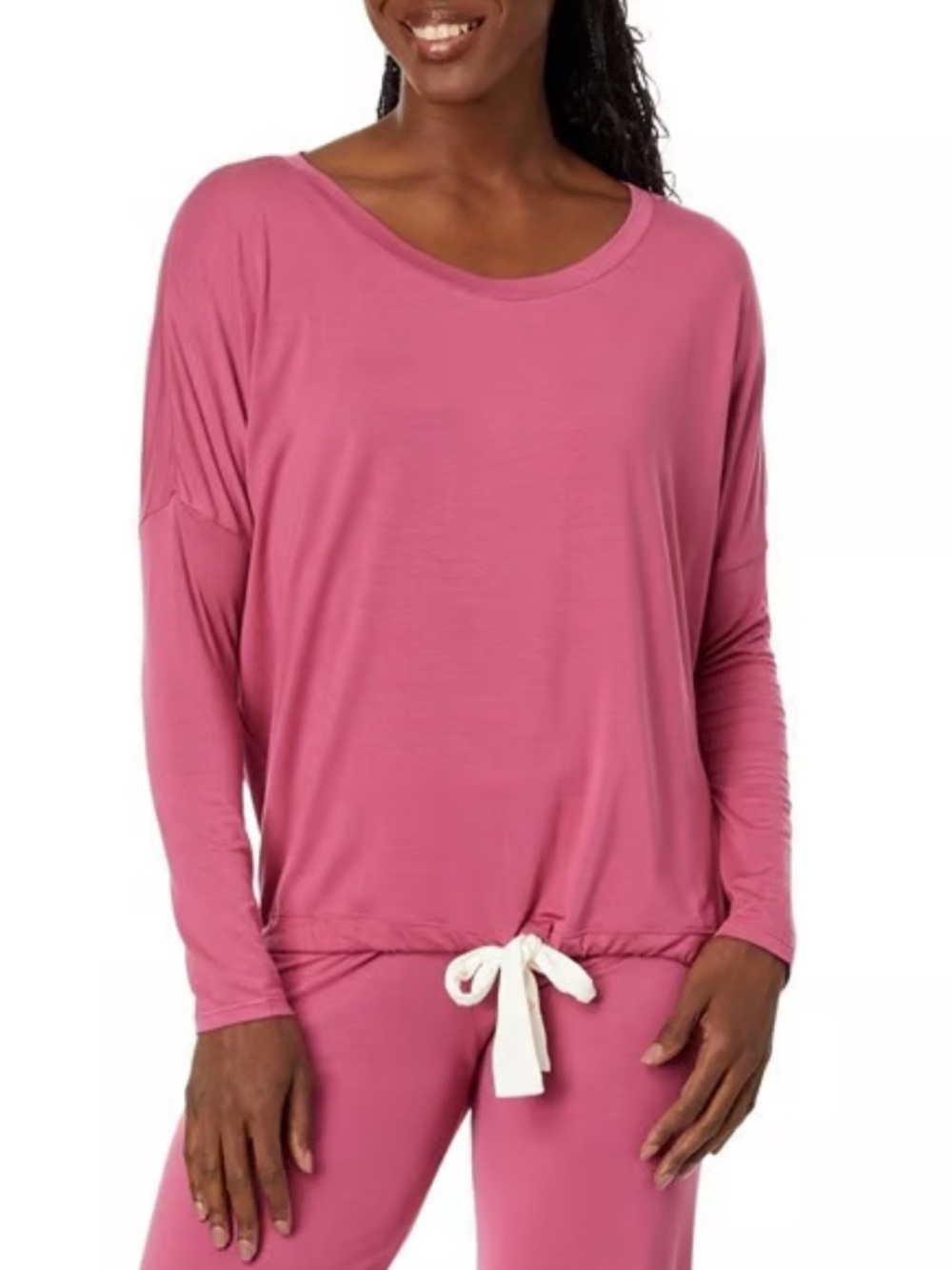 Eberjey Gisele Slouchy Pyjama Top Size S Pink Oversized Soft Stretchy Cozy